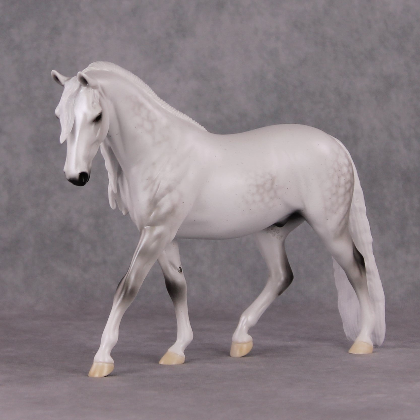 Snowdrift OOAK Heavily Detailed Dapple Pearl Grey By Ellen Robbins MHP Auction