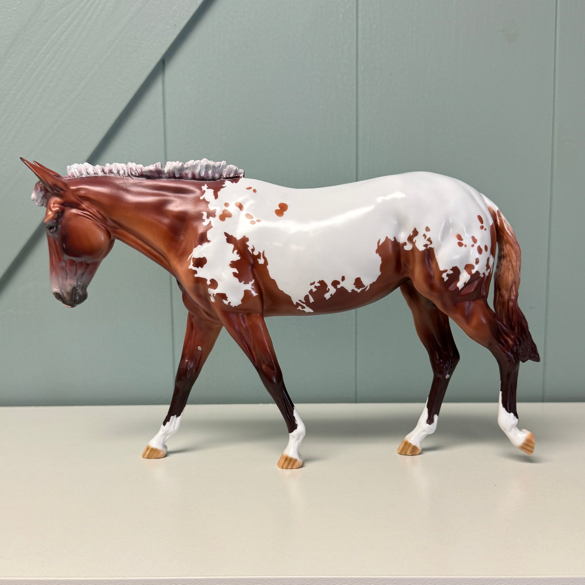 Risky OOAK Chestnut Tobiano Mule By Dawn Quick EQ24