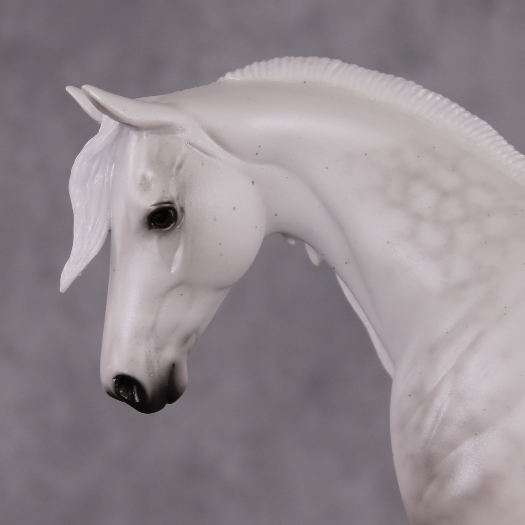 Snowdrift OOAK Heavily Detailed Dapple Pearl Grey By Ellen Robbins MHP Auction