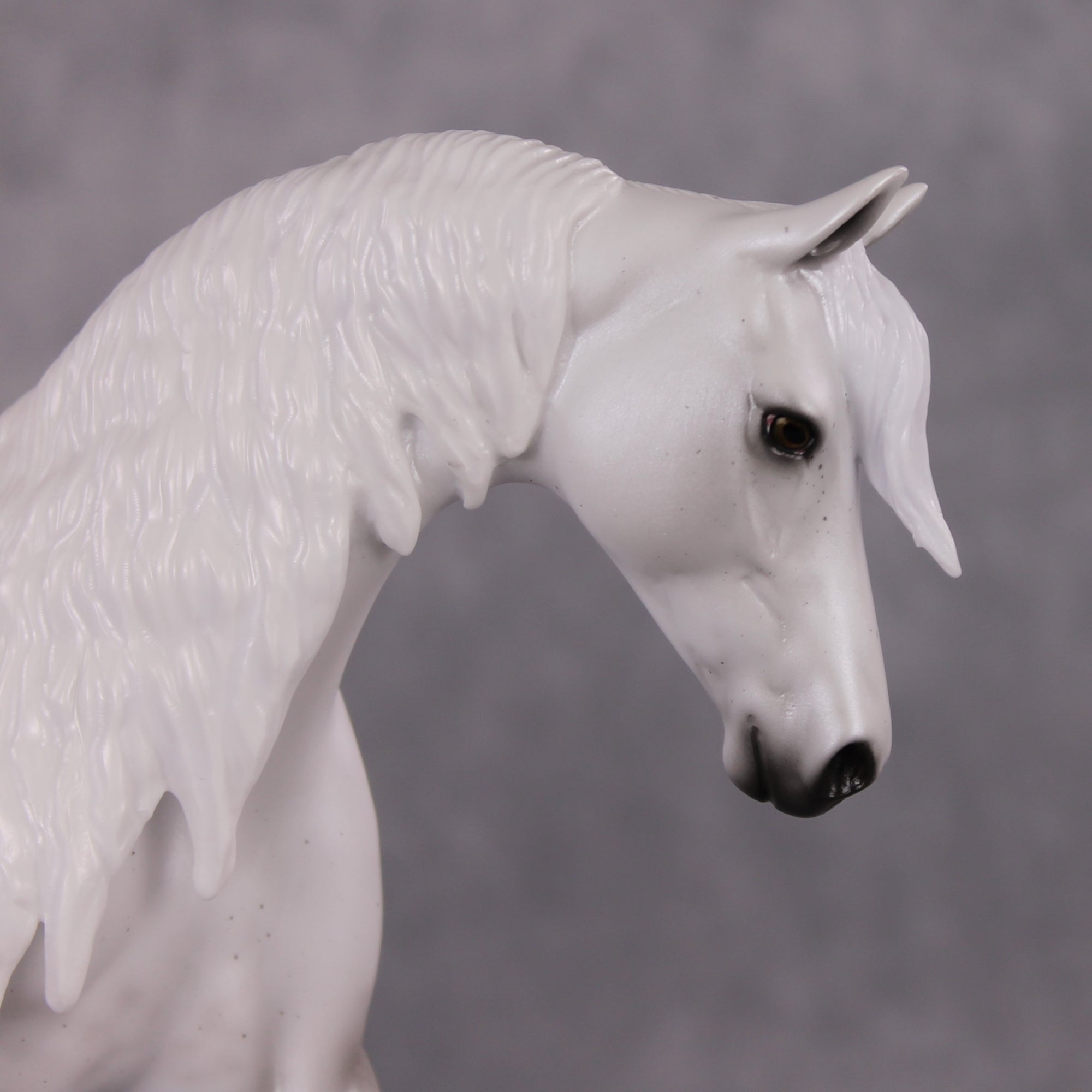 Snowdrift OOAK Heavily Detailed Dapple Pearl Grey By Ellen Robbins MHP Auction