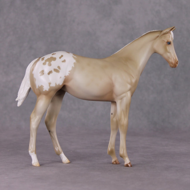 Debbie OOAK Dappled Cremello Appaloosa Weanling By Julie Kiem HS24 MHP Auction Piece