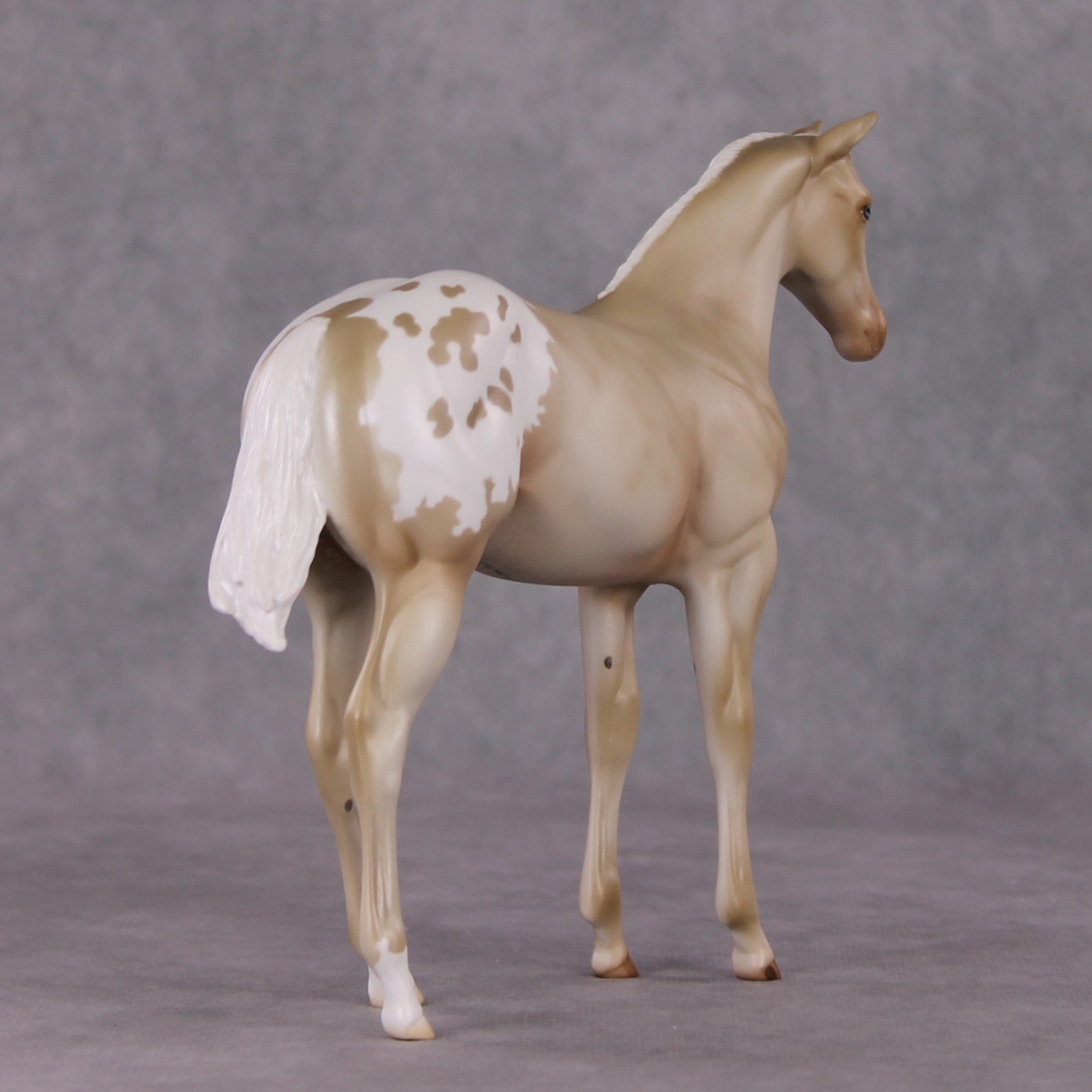 Debbie OOAK Dappled Cremello Appaloosa Weanling By Julie Kiem HS24 MHP Auction Piece