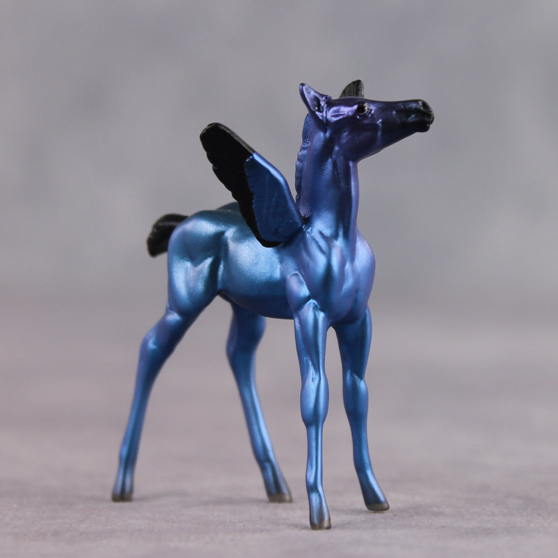 Electric Blue OOAK FCM Chip Foal by Angela Marleau FTF26