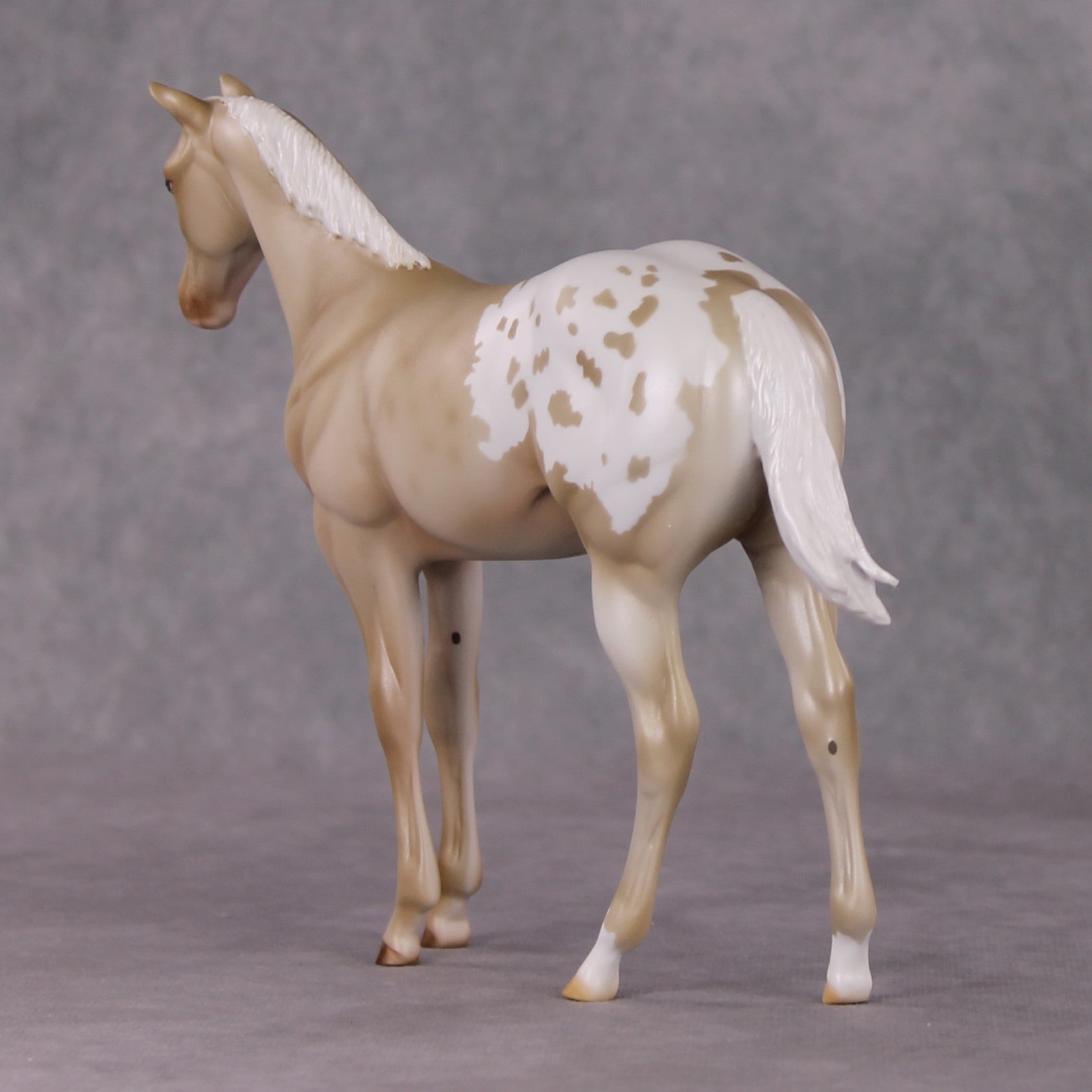 Debbie OOAK Dappled Cremello Appaloosa Weanling By Julie Kiem HS24 MHP Auction Piece