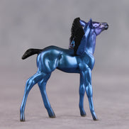Electric Blue OOAK FCM Chip Foal by Angela Marleau FTF26