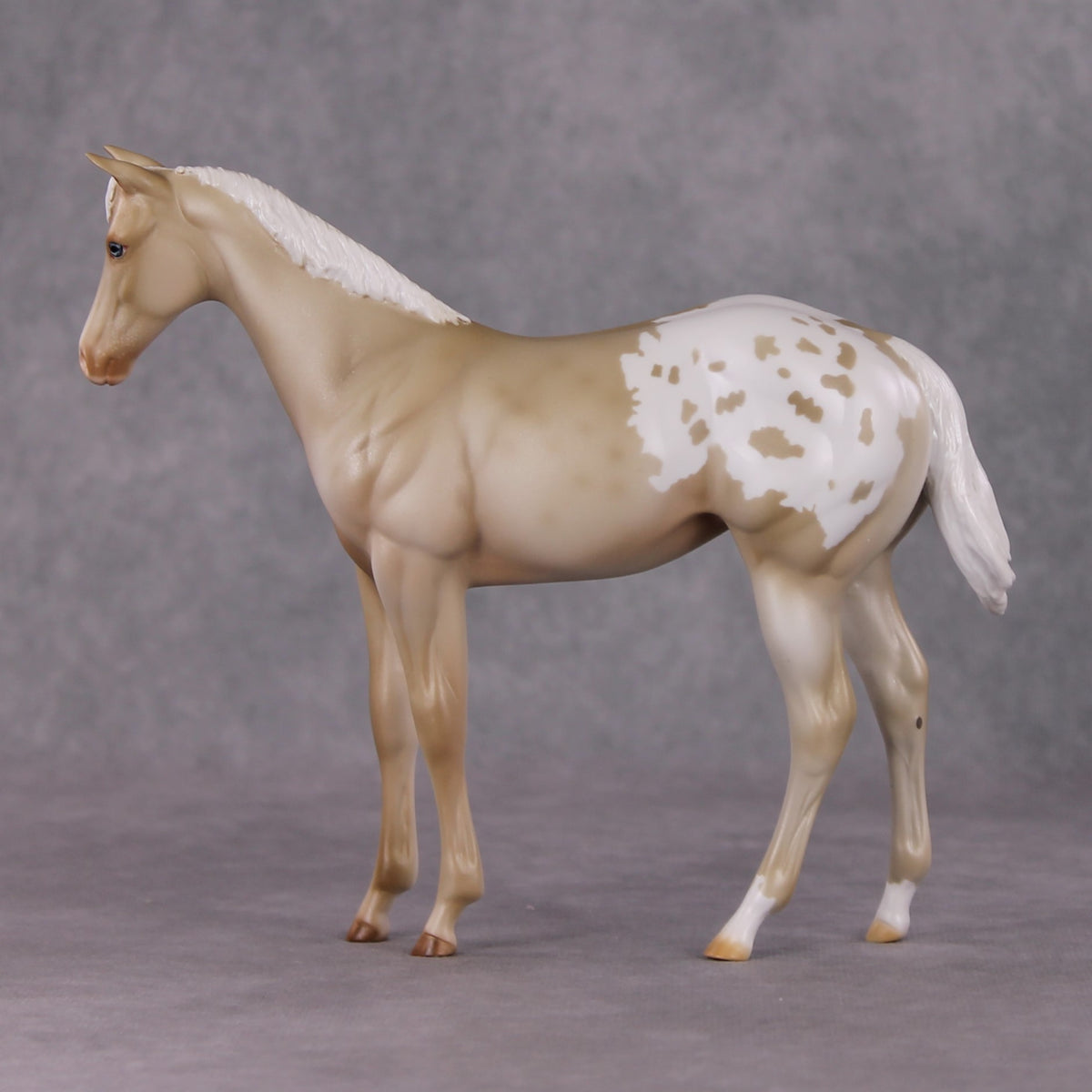 Debbie OOAK Dappled Cremello Appaloosa Weanling By Julie Kiem HS24 MHP Auction Piece