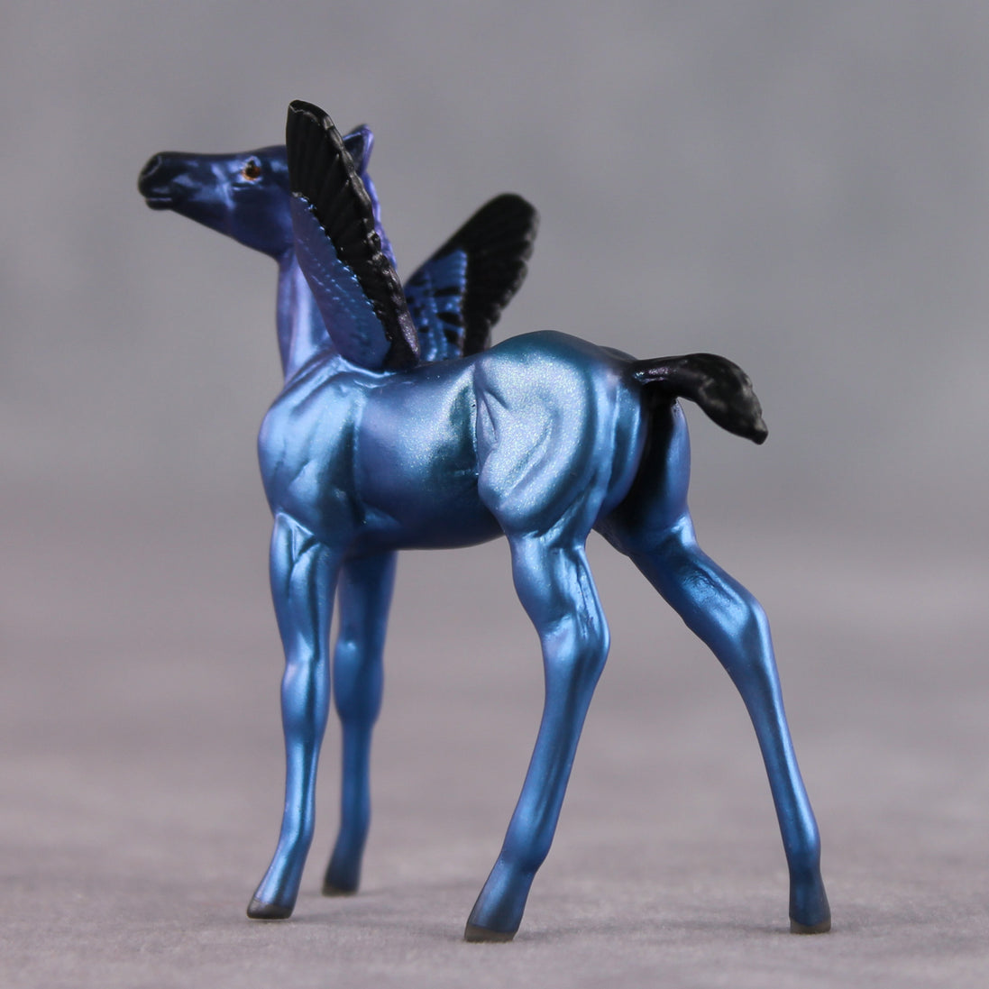Electric Blue OOAK FCM Chip Foal by Angela Marleau FTF26