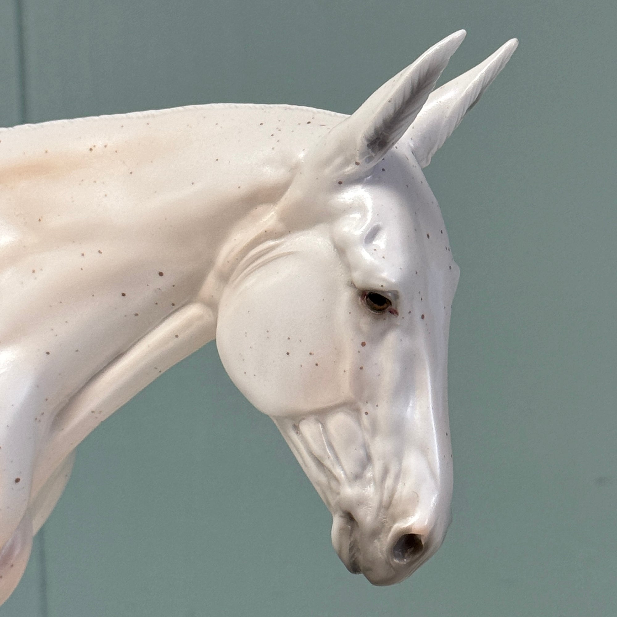 A Chance OOAK Pearly Fleabitten Chestnut Going Grey Mule By Ellen Robbins EQ24 End Of Month Sample and OOAK Sale SS724