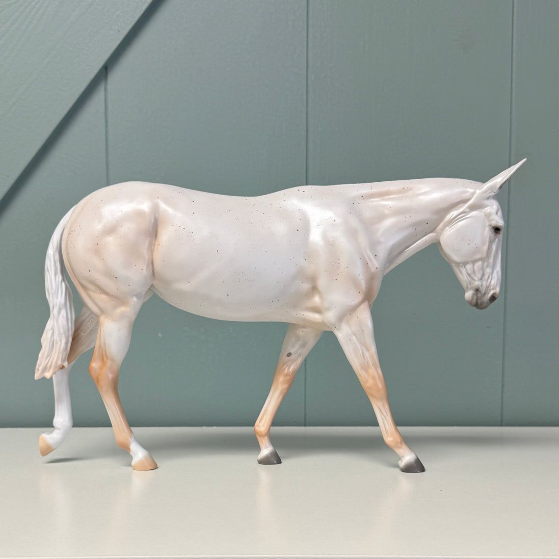A Chance OOAK Pearly Fleabitten Chestnut Going Grey Mule By Ellen Robbins EQ24 End Of Month Sample and OOAK Sale SS724