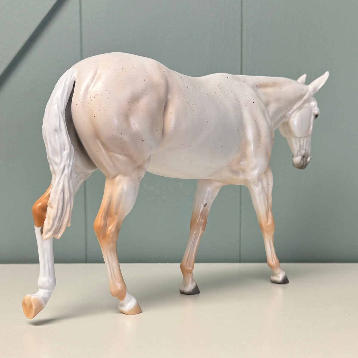 A Chance OOAK Pearly Fleabitten Chestnut Going Grey Mule By Ellen Robbins EQ24 End Of Month Sample and OOAK Sale SS724