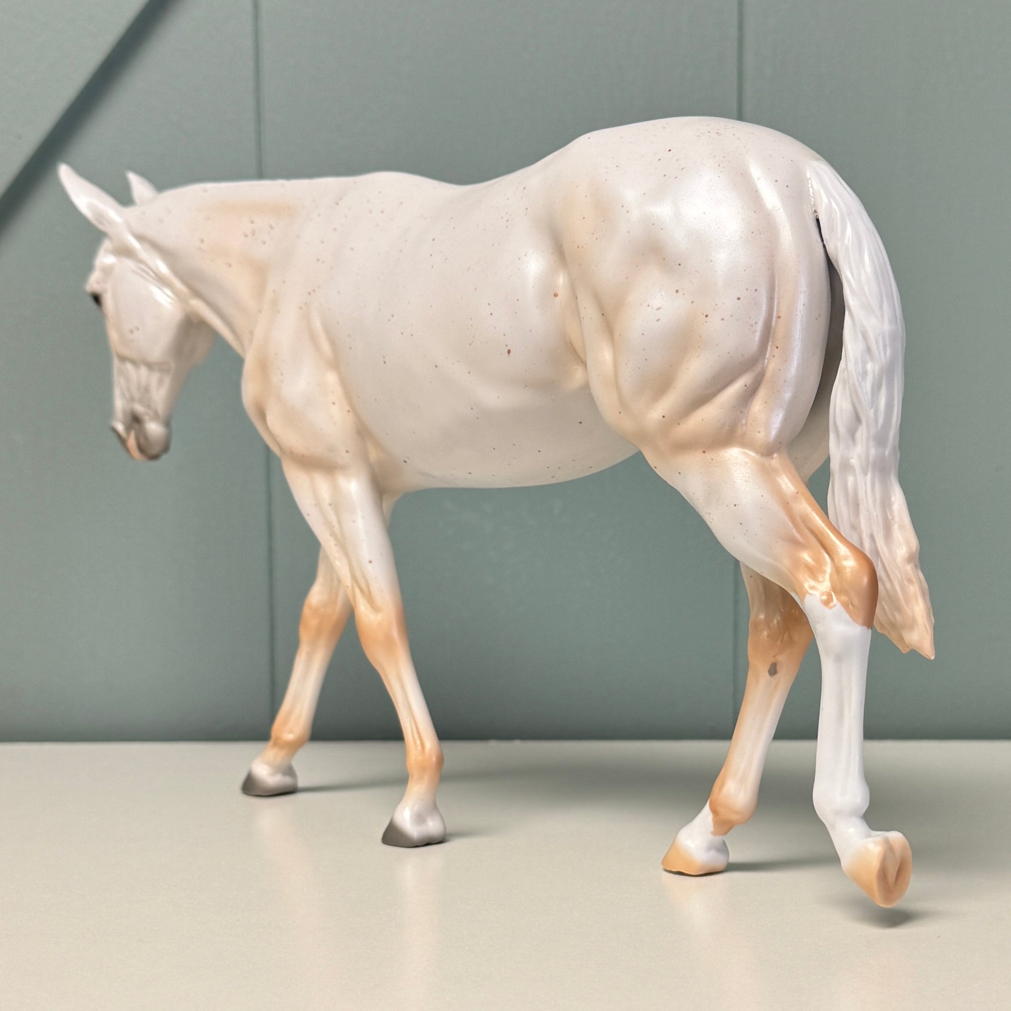 A Chance OOAK Pearly Fleabitten Chestnut Going Grey Mule By Ellen Robbins EQ24 End Of Month Sample and OOAK Sale SS724