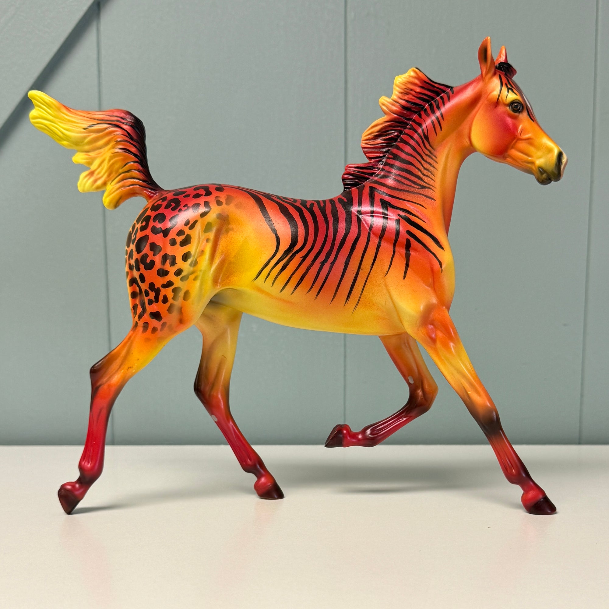 Standout OOAK Deco Orange Zebra Appy Yearling By Dawn Quick EQ24