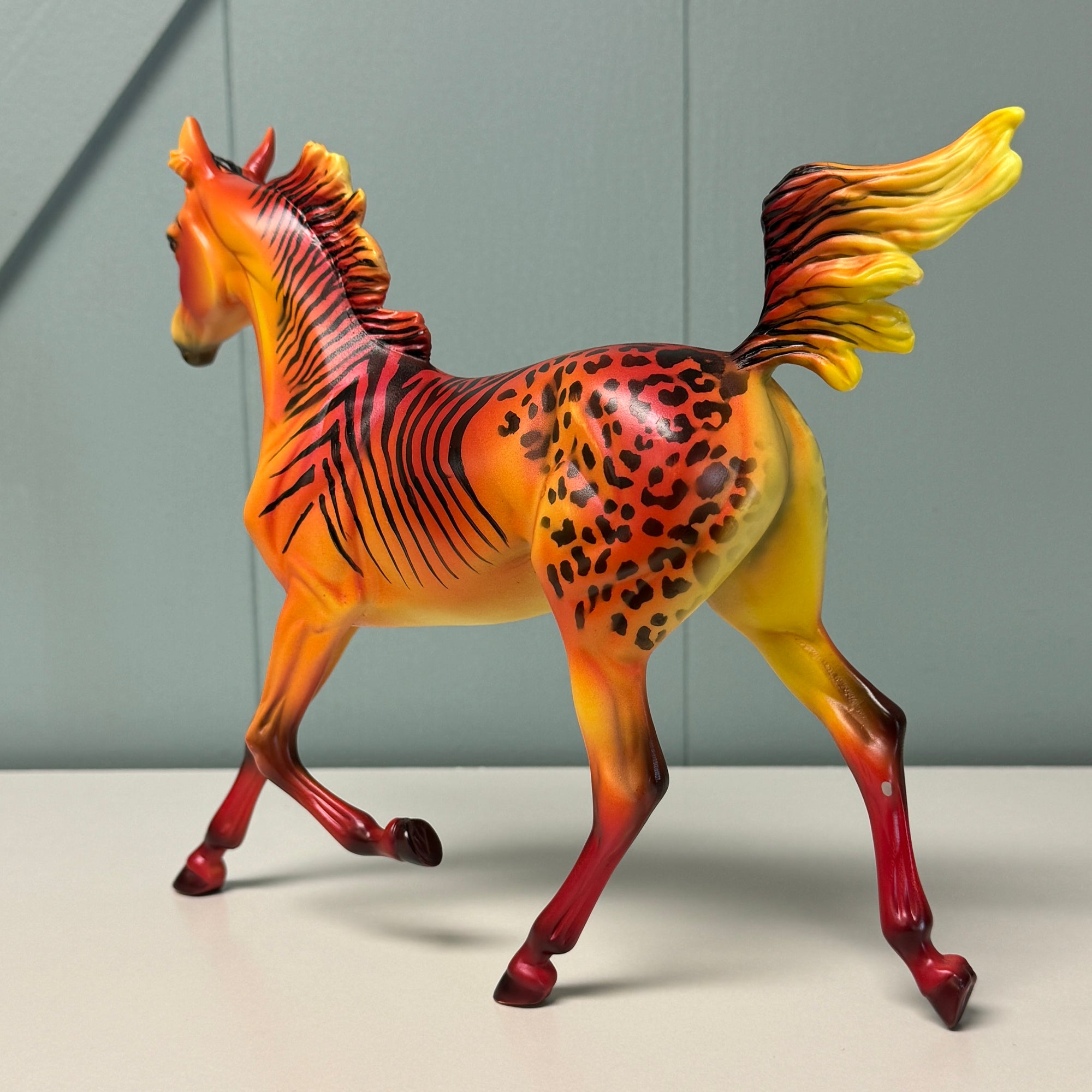 Standout OOAK Deco Orange Zebra Appy Yearling By Dawn Quick EQ24
