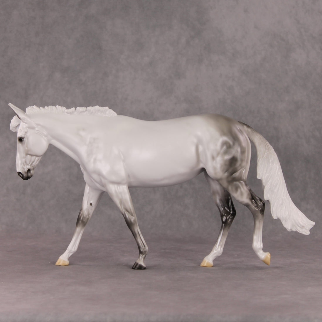 Snow Angel OOAK Light Dappled Grey Custom Mule By Ellen Robbins HS24