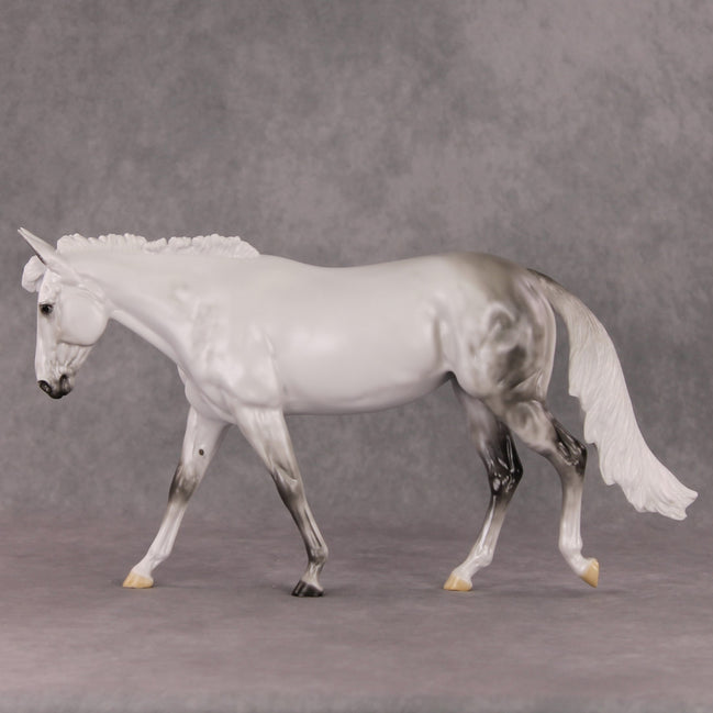 Snow Angel OOAK Light Dappled Grey Custom Mule By Ellen Robbins HS24