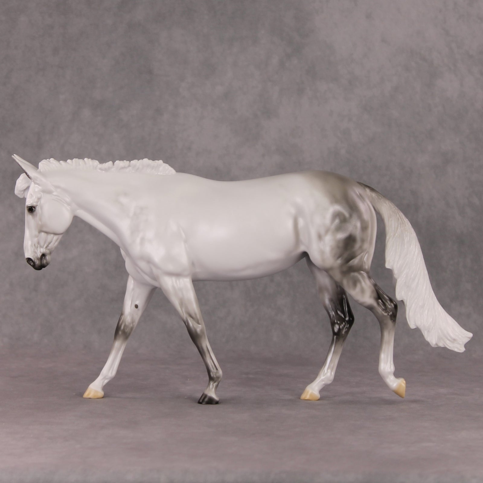 Snow Angel OOAK Light Dappled Grey Custom Mule By Ellen Robbins HS24