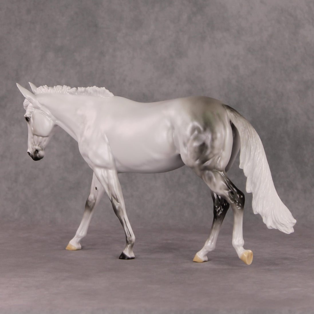 Snow Angel OOAK Light Dappled Grey Custom Mule By Ellen Robbins HS24