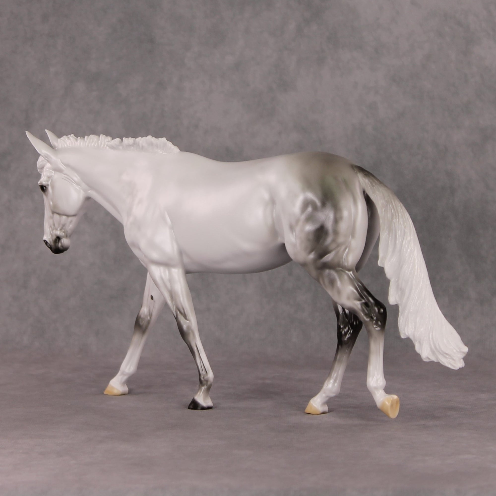 Snow Angel OOAK Light Dappled Grey Custom Mule By Ellen Robbins HS24