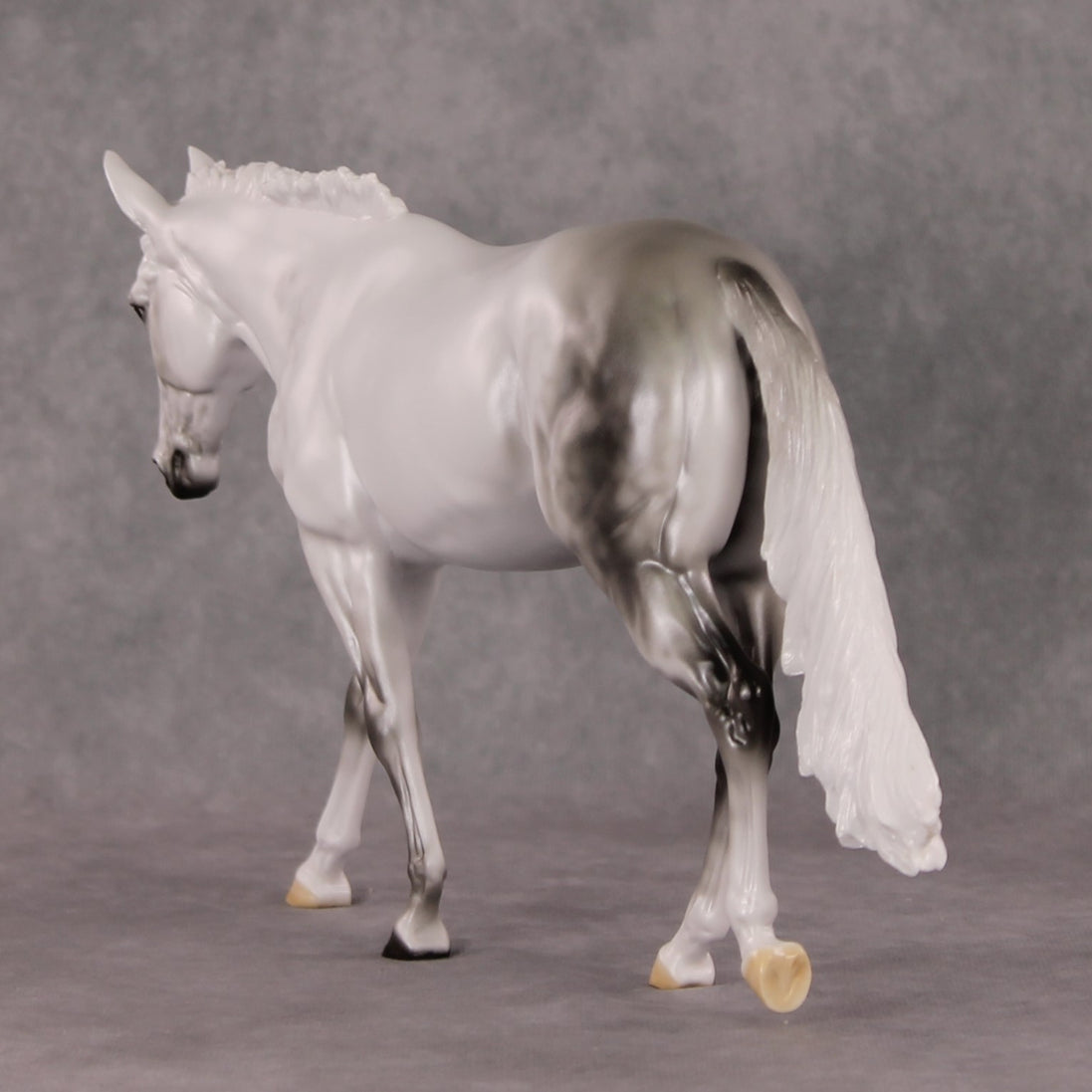 Snow Angel OOAK Light Dappled Grey Custom Mule By Ellen Robbins HS24