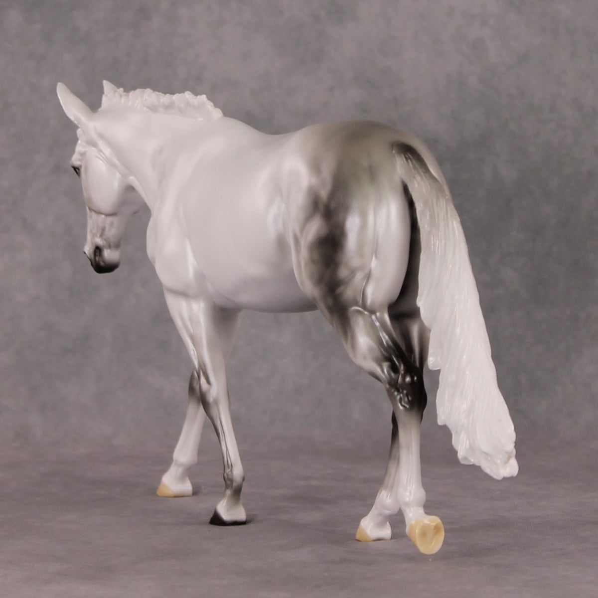 Snow Angel OOAK Light Dappled Grey Custom Mule By Ellen Robbins HS24