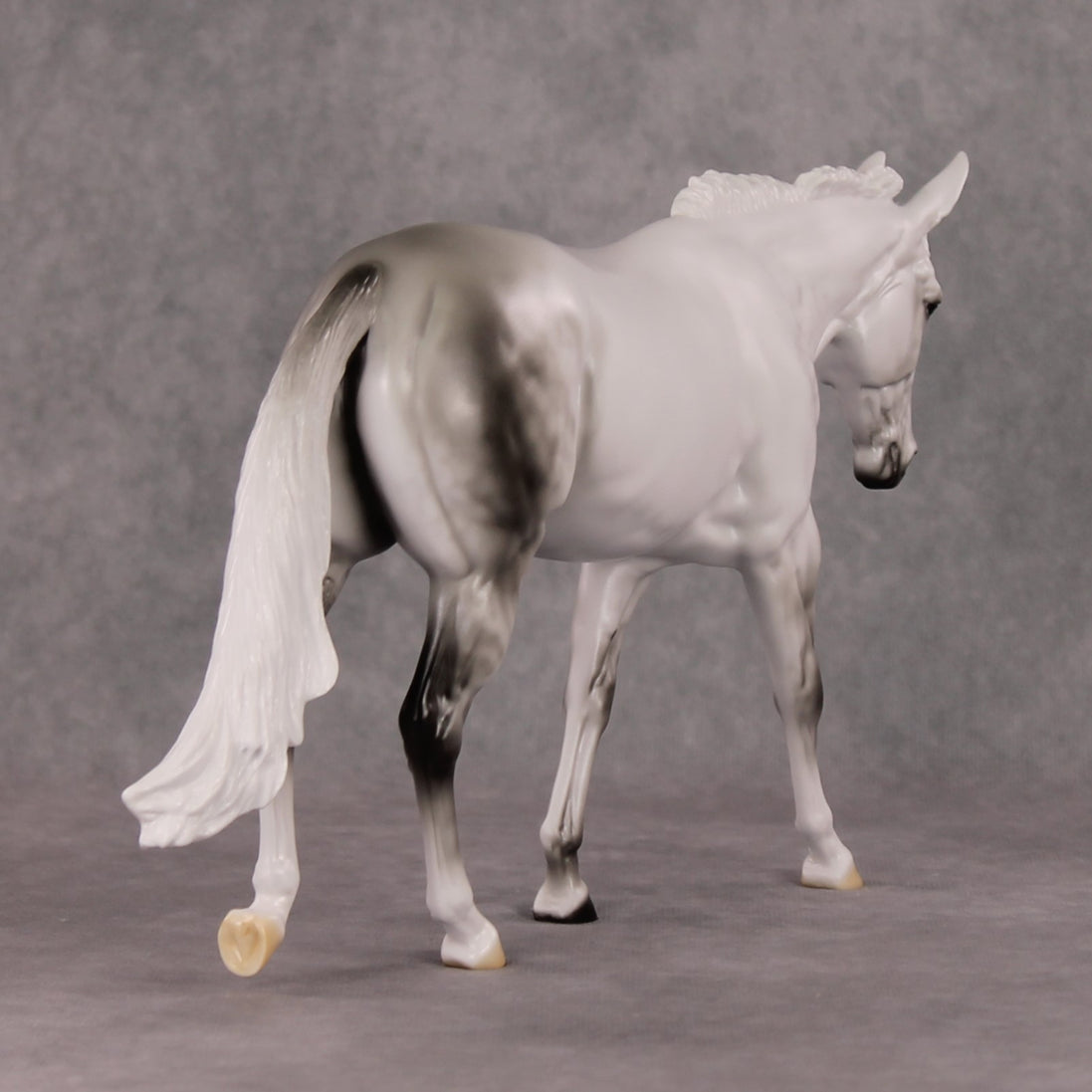 Snow Angel OOAK Light Dappled Grey Custom Mule By Ellen Robbins HS24