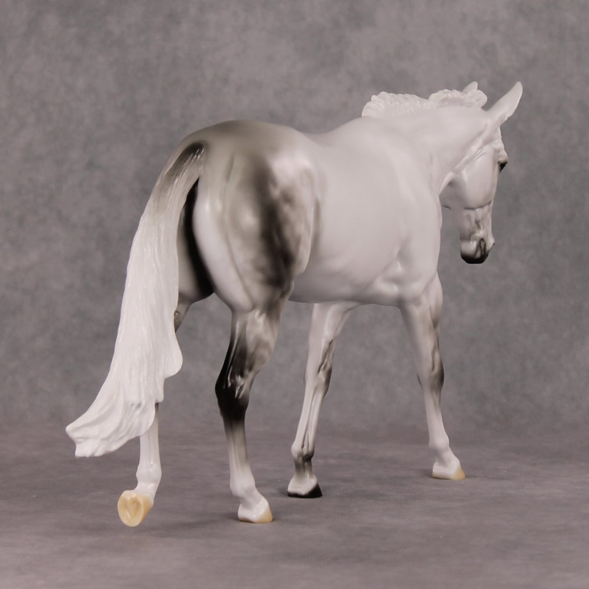 Snow Angel OOAK Light Dappled Grey Custom Mule By Ellen Robbins HS24