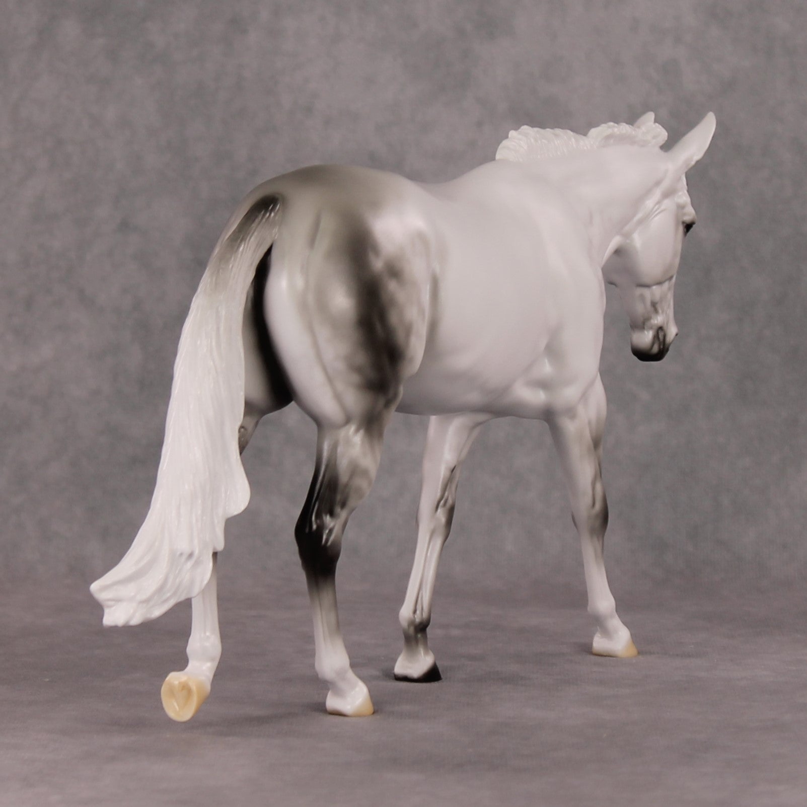 Snow Angel OOAK Light Dappled Grey Custom Mule By Ellen Robbins HS24