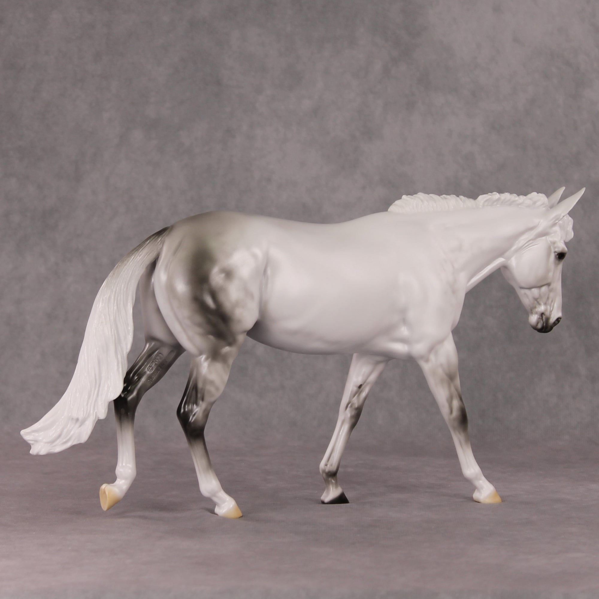 Snow Angel OOAK Light Dappled Grey Custom Mule By Ellen Robbins HS24