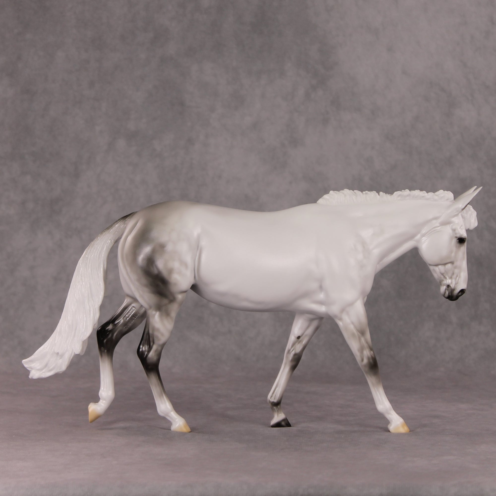 Snow Angel OOAK Light Dappled Grey Custom Mule By Ellen Robbins HS24