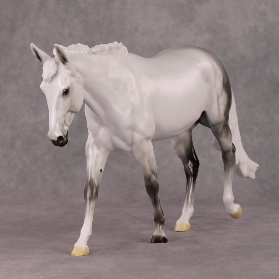 Snow Angel OOAK Light Dappled Grey Custom Mule By Ellen Robbins HS24