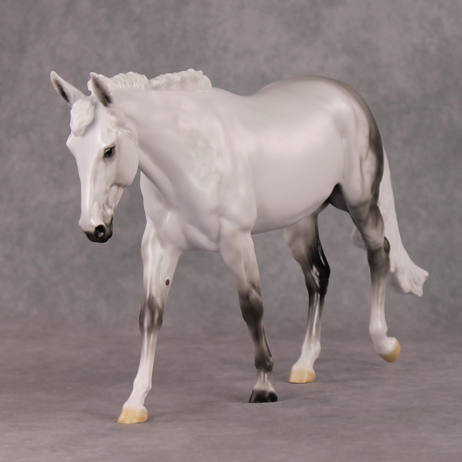 Snow Angel OOAK Light Dappled Grey Custom Mule By Ellen Robbins HS24