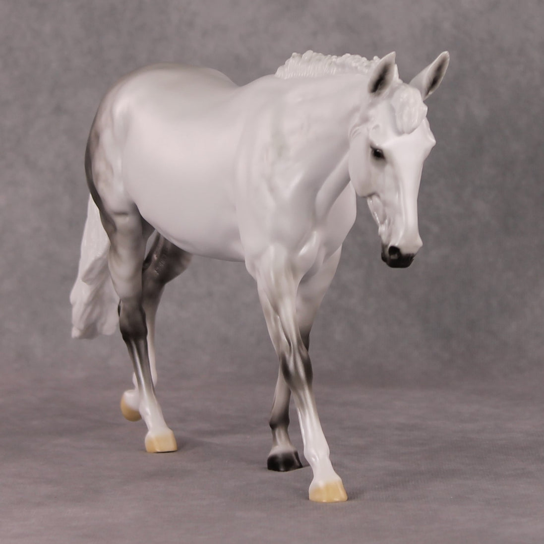 Snow Angel OOAK Light Dappled Grey Custom Mule By Ellen Robbins HS24