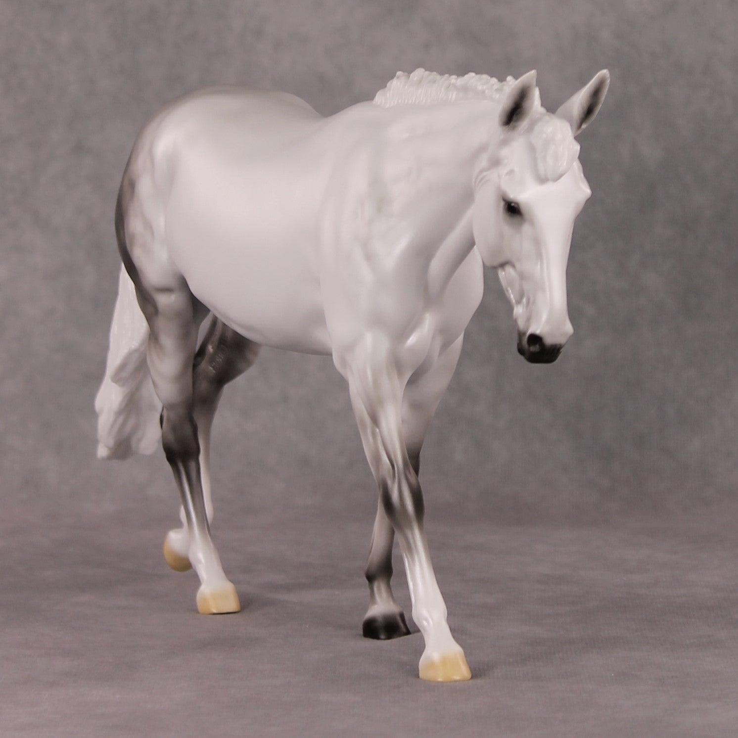 Snow Angel OOAK Light Dappled Grey Custom Mule By Ellen Robbins HS24