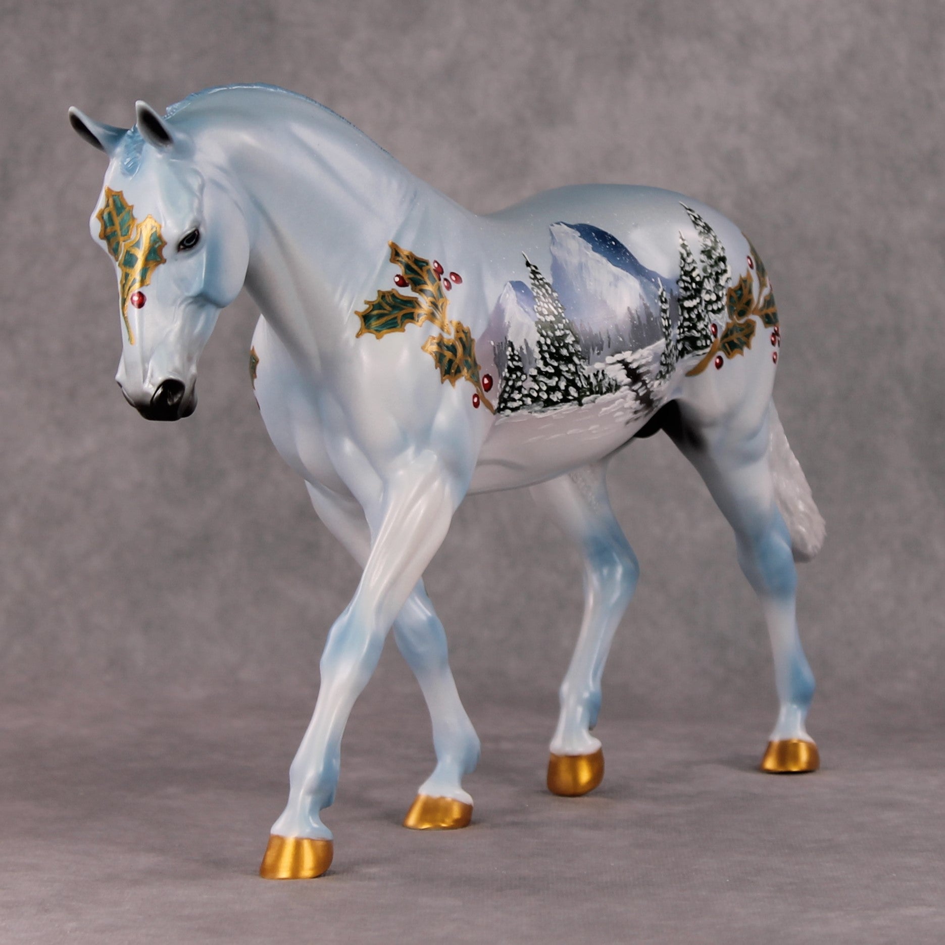 Snowflake OOAK Christmas Winter Deco Scene Irish Draught By Dawn Quick HS24