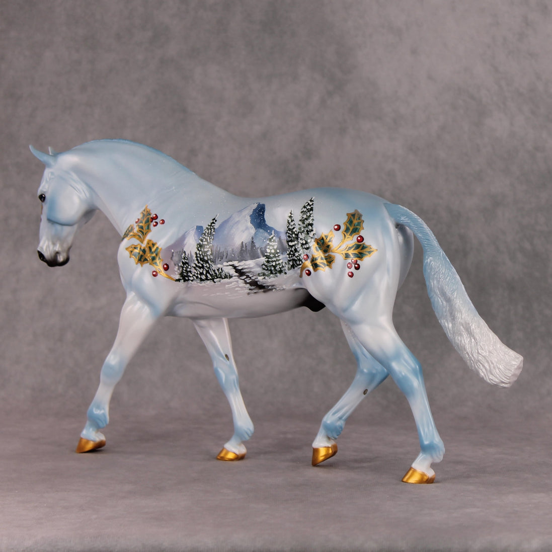 Snowflake OOAK Christmas Winter Deco Scene Irish Draught By Dawn Quick HS24