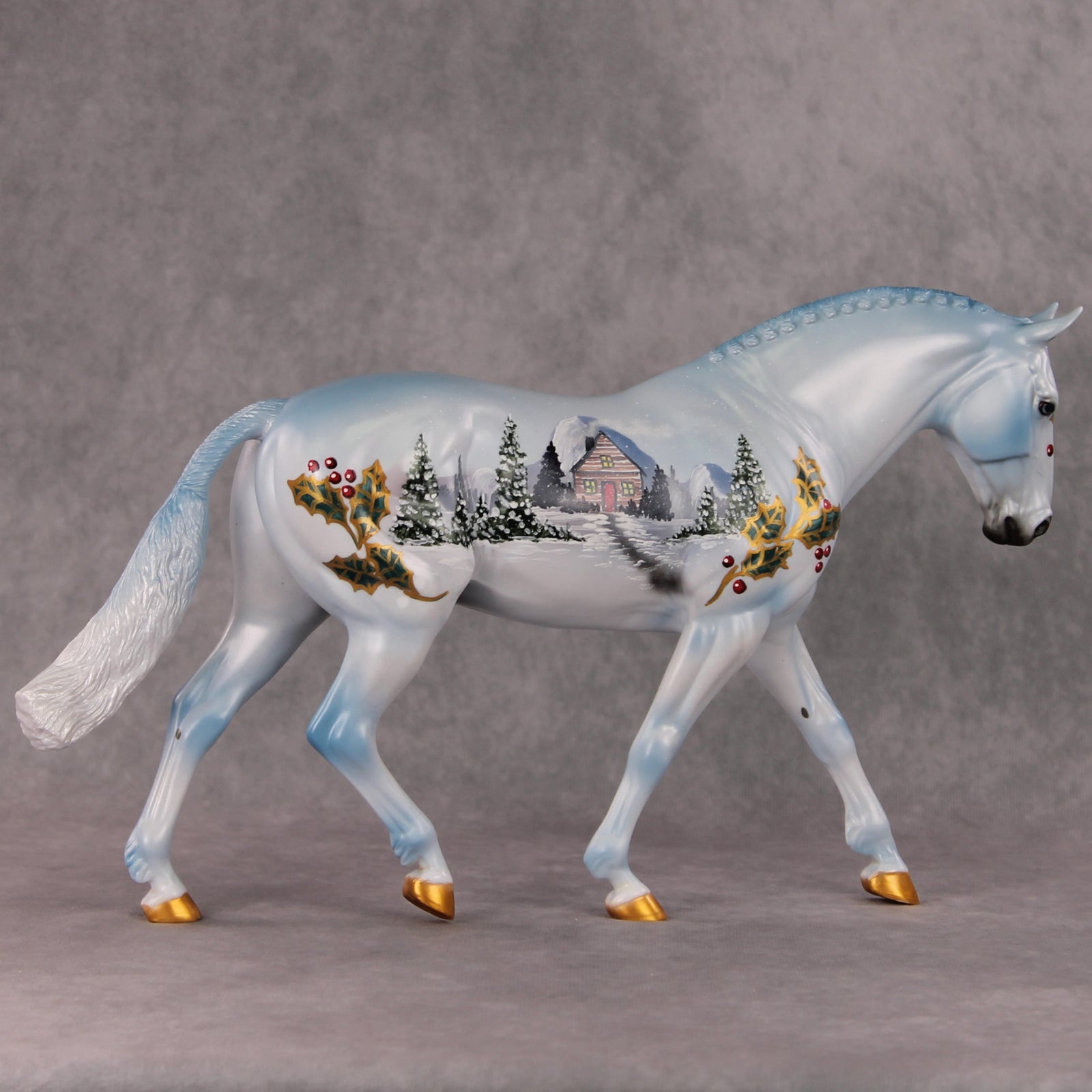 Snowflake OOAK Christmas Winter Deco Scene Irish Draught By Dawn Quick HS24