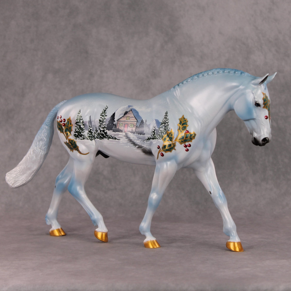 Snowflake OOAK Christmas Winter Deco Scene Irish Draught By Dawn Quick HS24