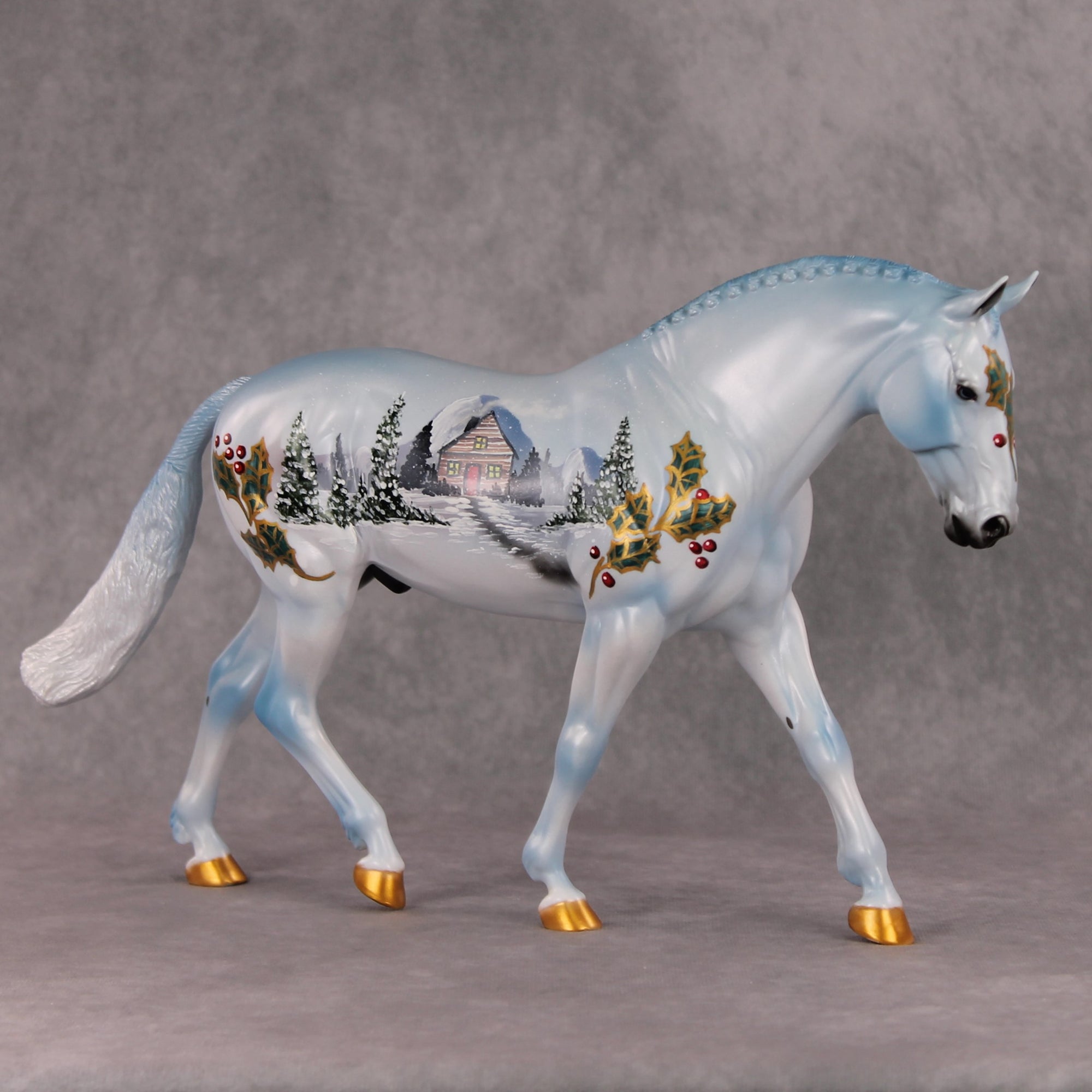 Snowflake OOAK Christmas Winter Deco Scene Irish Draught By Dawn Quick HS24