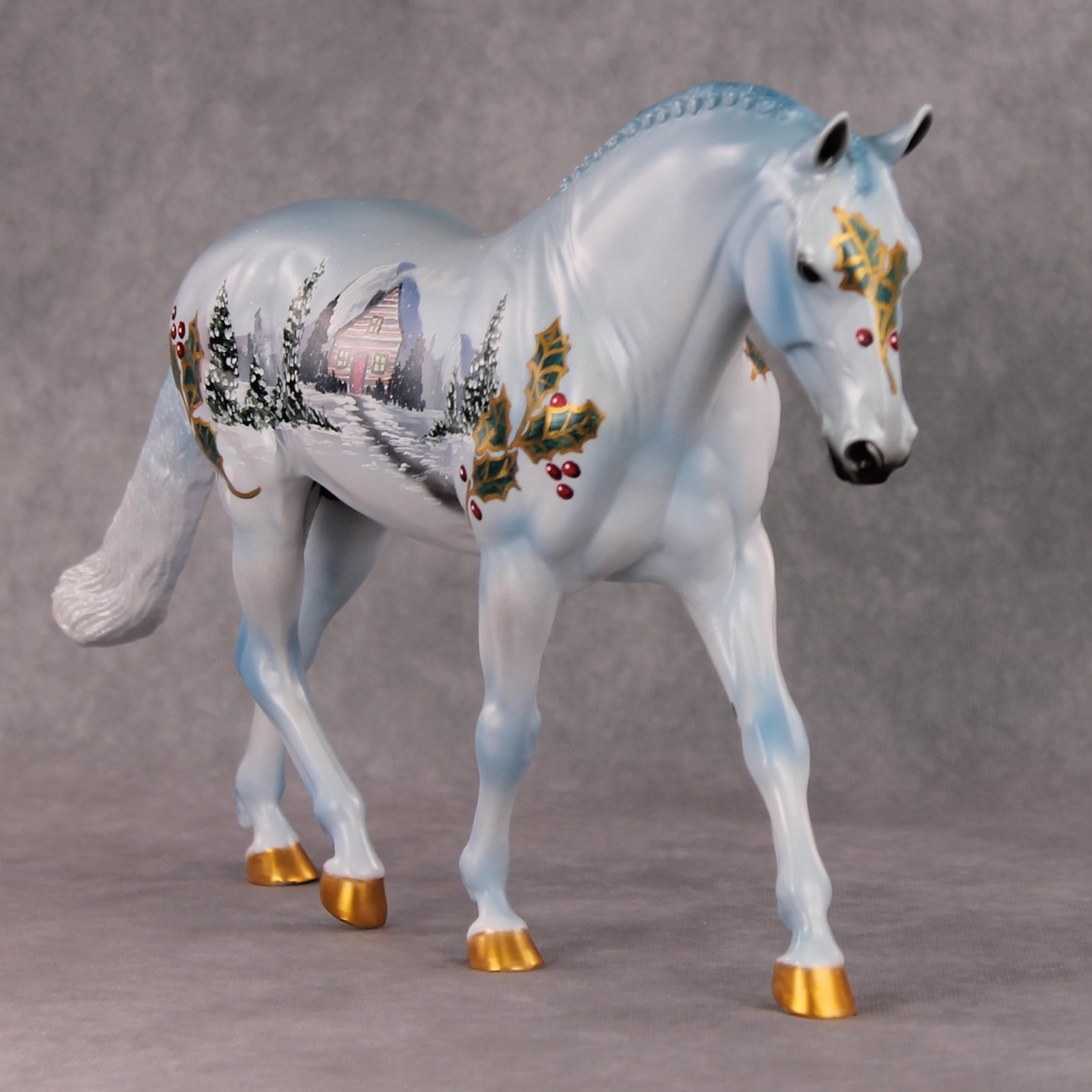 Snowflake OOAK Christmas Winter Deco Scene Irish Draught By Dawn Quick HS24