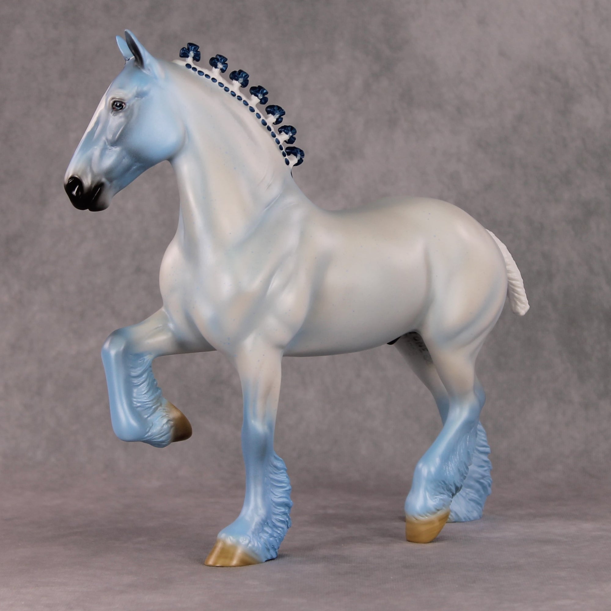 Ornstein OOAK Blue Deco Trotting Drafter By Angela Marleau HS24