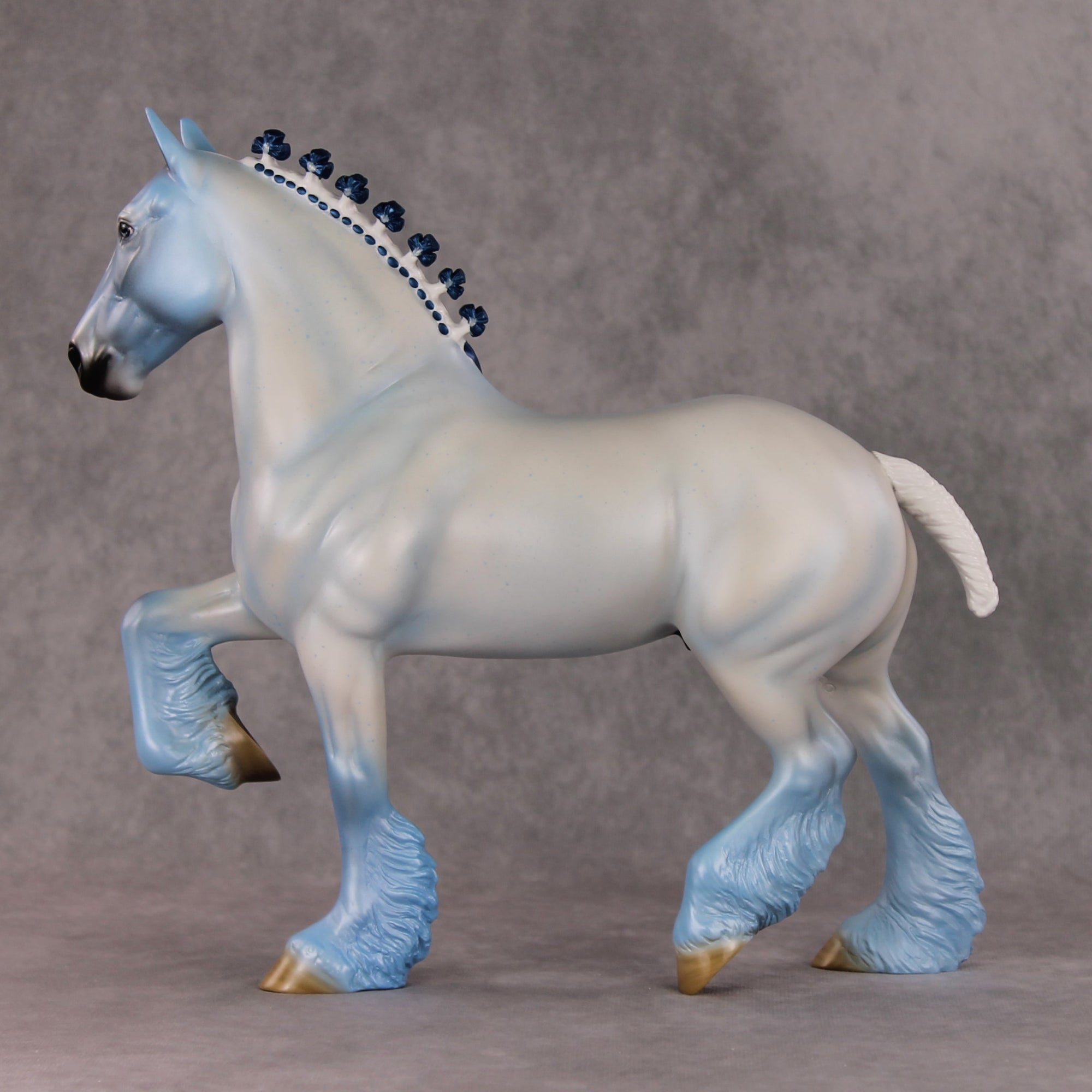 Ornstein OOAK Blue Deco Trotting Drafter By Angela Marleau HS24