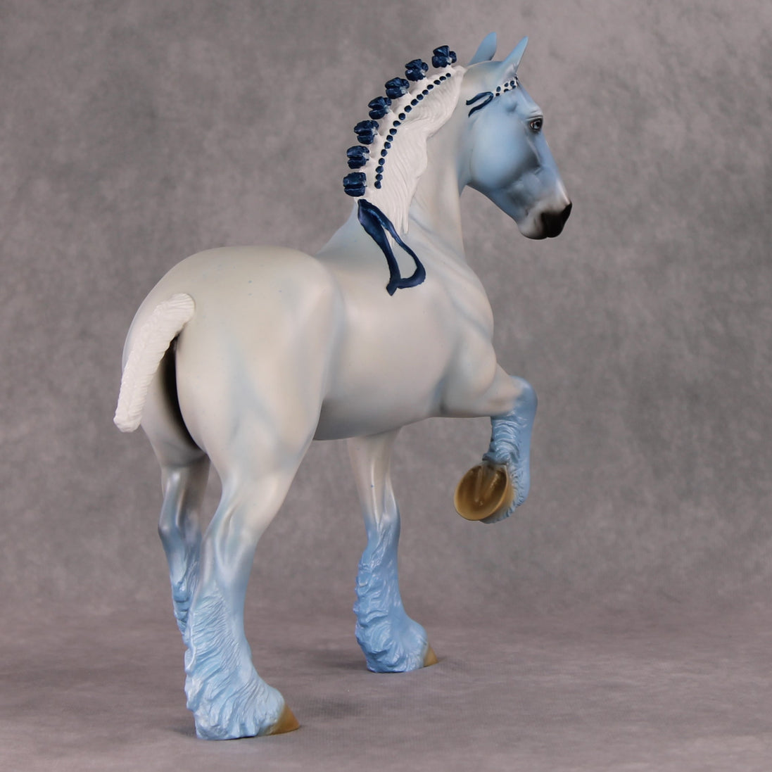 Ornstein OOAK Blue Deco Trotting Drafter By Angela Marleau HS24