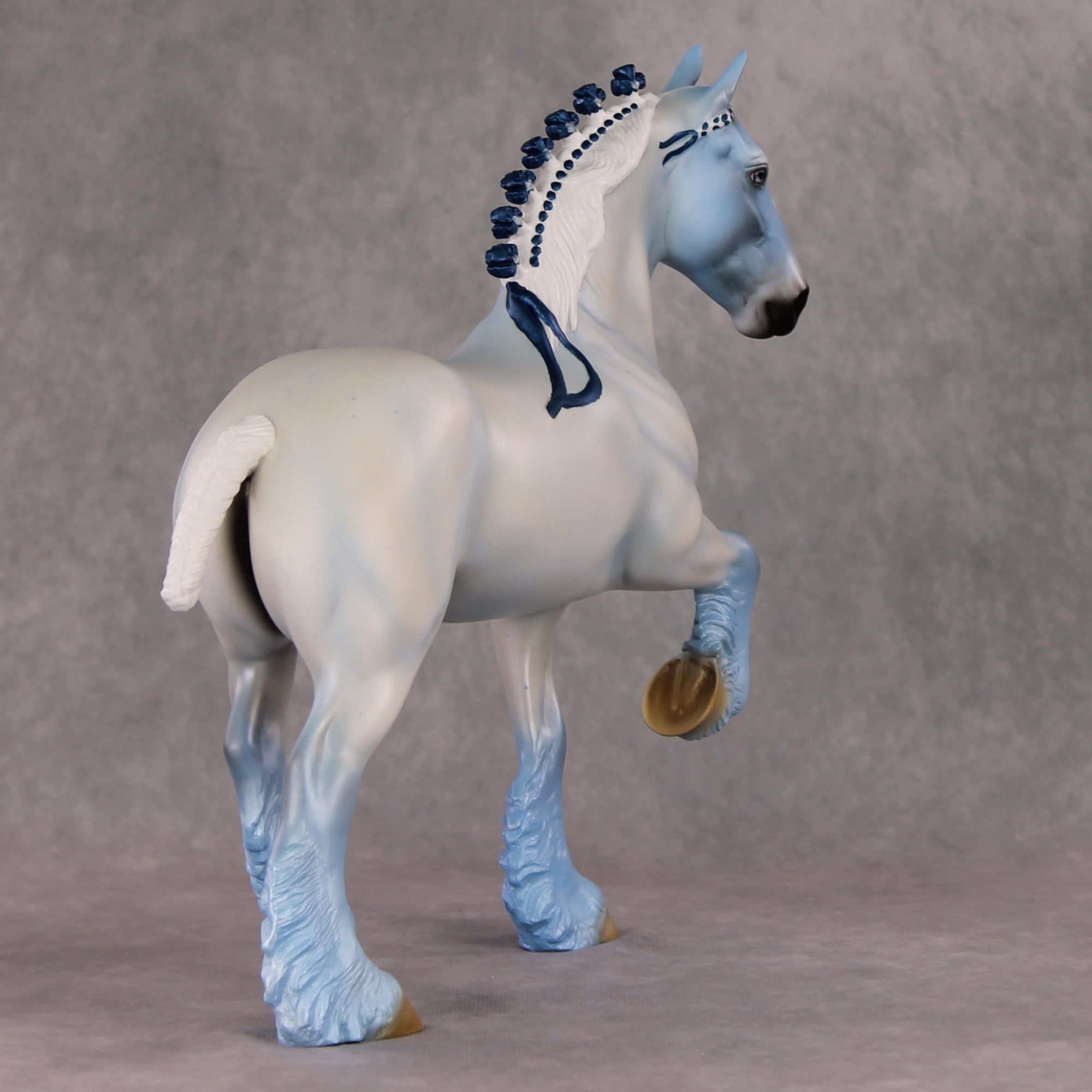 Ornstein OOAK Blue Deco Trotting Drafter By Angela Marleau HS24