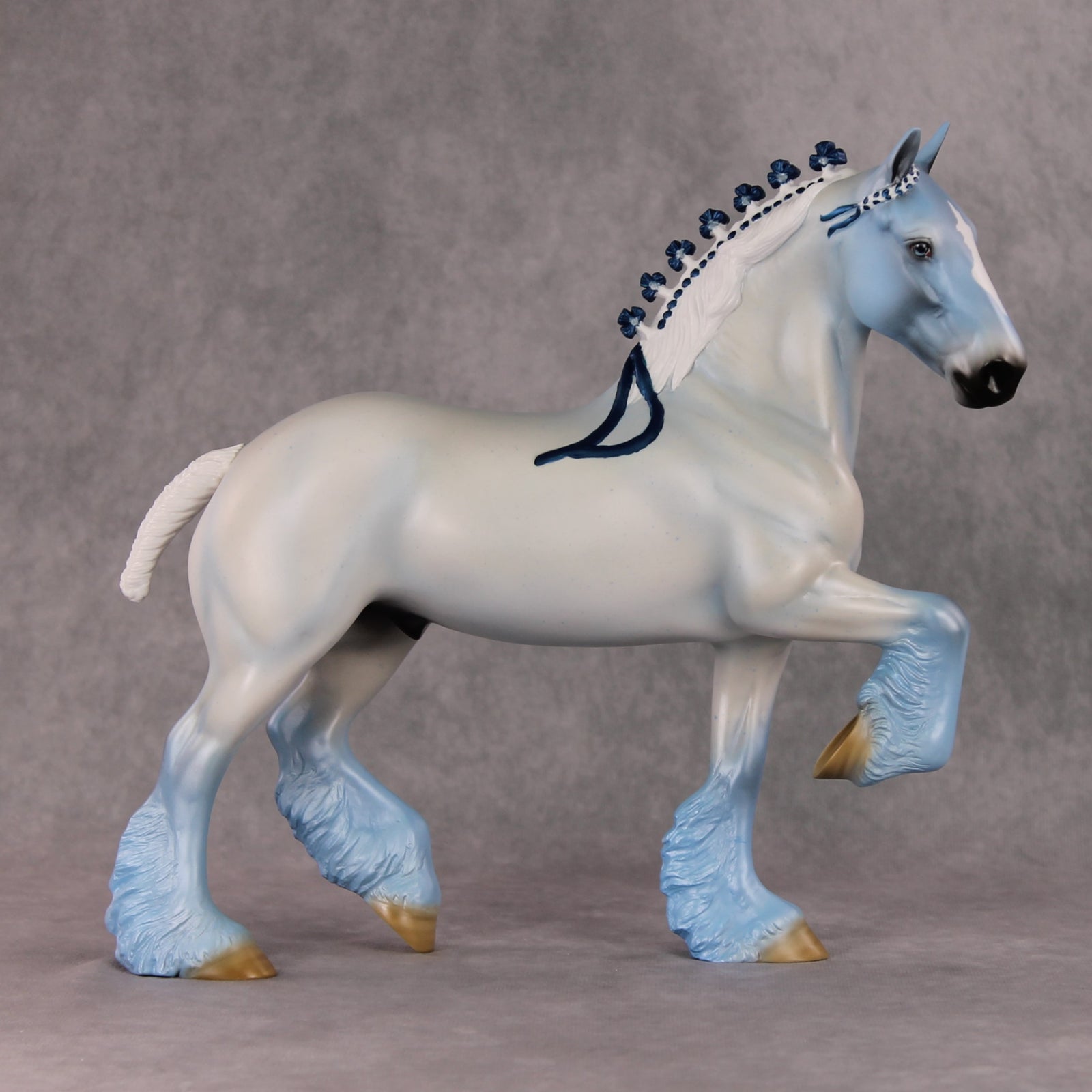 Ornstein OOAK Blue Deco Trotting Drafter By Angela Marleau HS24