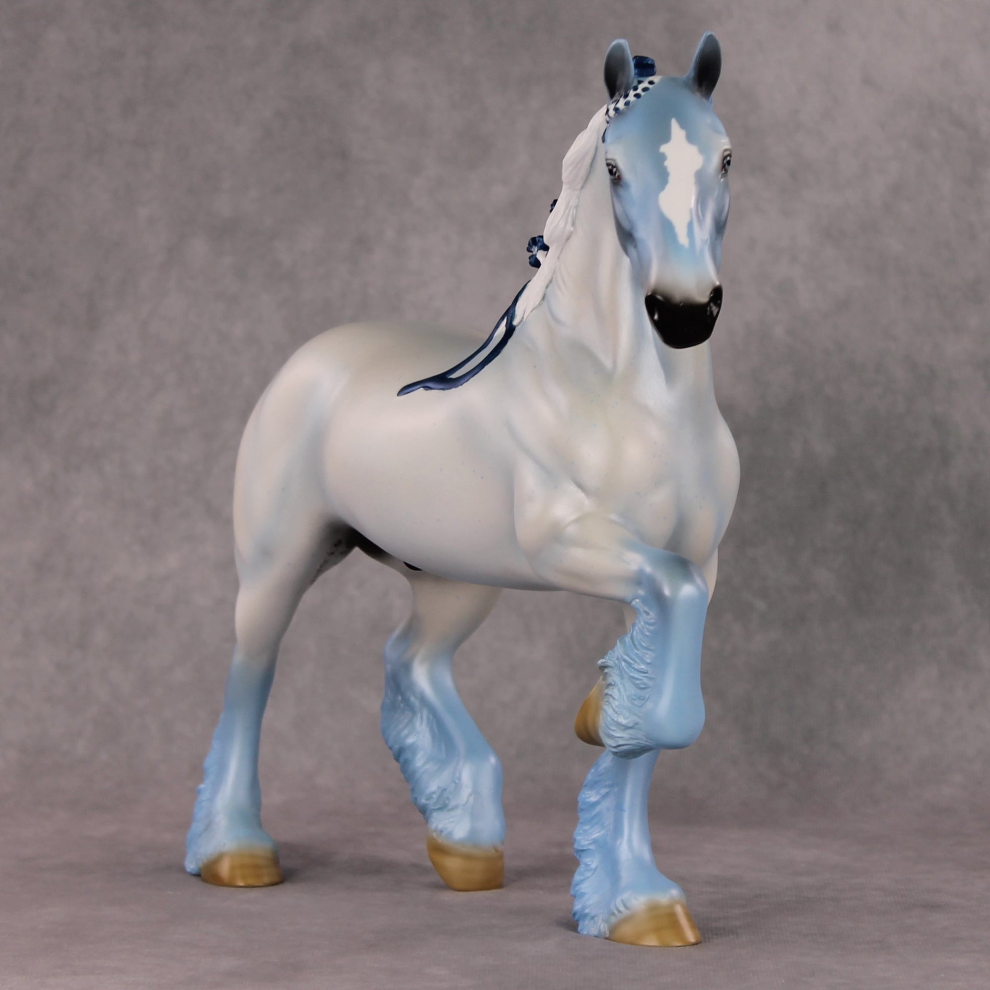 Ornstein OOAK Blue Deco Trotting Drafter By Angela Marleau HS24