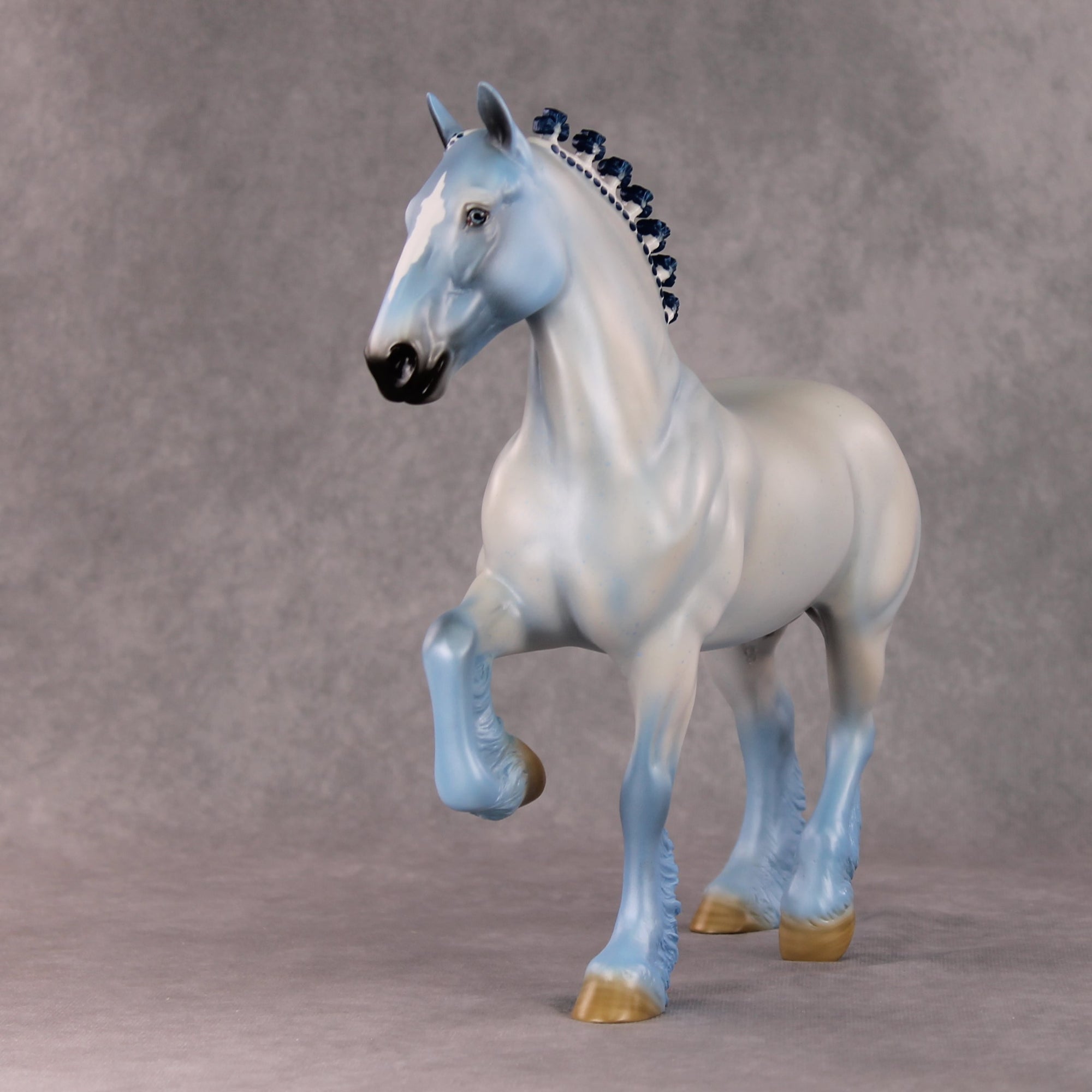 Ornstein OOAK Blue Deco Trotting Drafter By Angela Marleau HS24