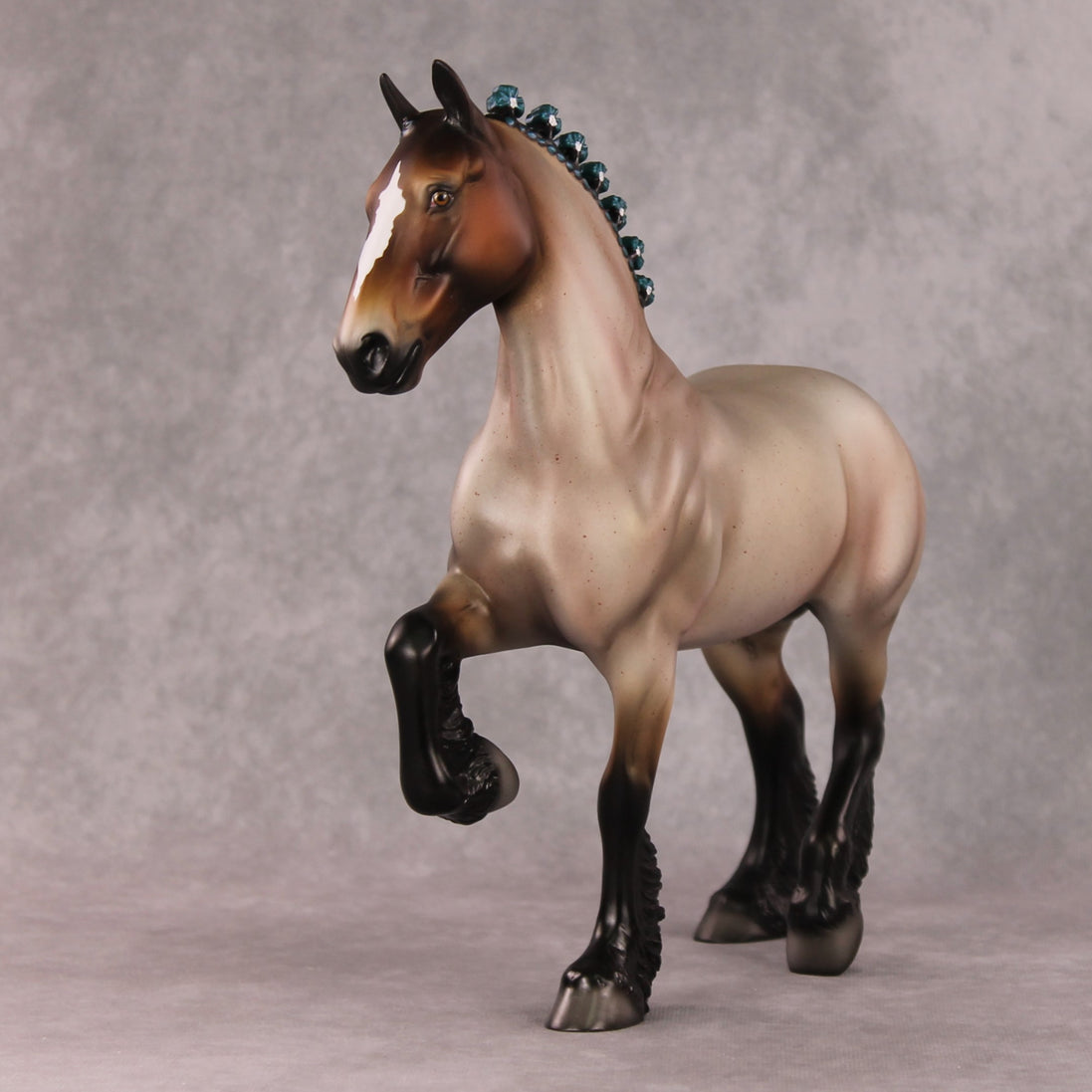 Smough OOAK Bay Roan Trotting Drafter By Angela Marleau HS24