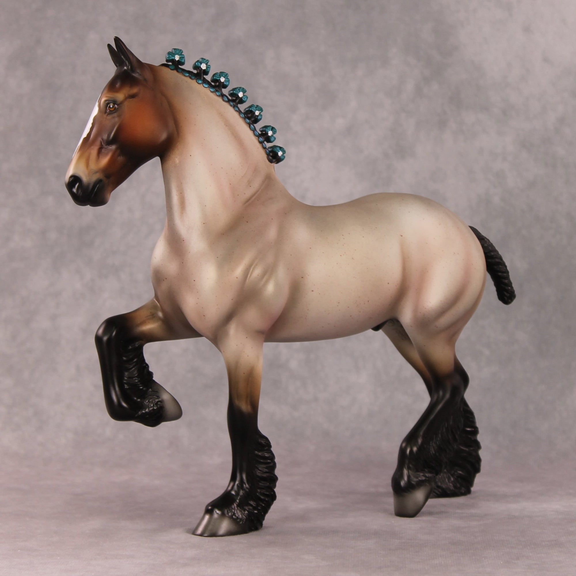 Smough OOAK Bay Roan Trotting Drafter By Angela Marleau HS24