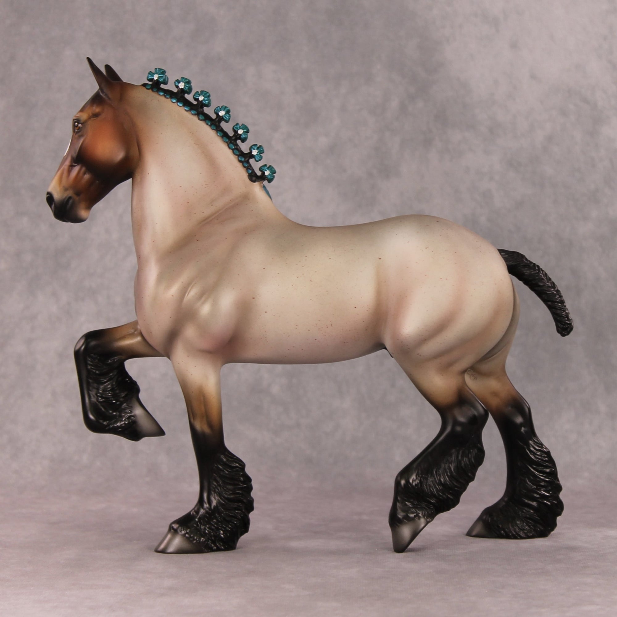 Smough OOAK Bay Roan Trotting Drafter By Angela Marleau HS24