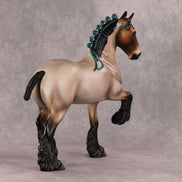 Smough OOAK Bay Roan Trotting Drafter By Angela Marleau HS24